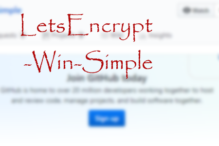 LetsEncryptWinSimple