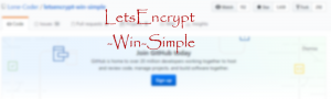 Lets Encrypt Win Simple
